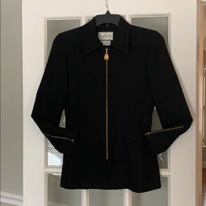 VINTAGE MARY MCFADDEN black wool blazer fits XS